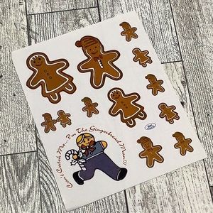 Christmas gingerbread scrapbook stickers new